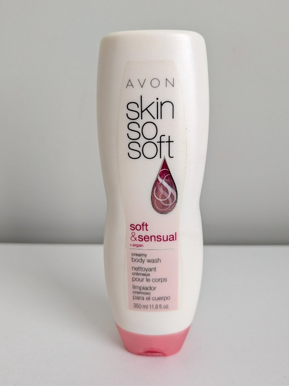 Avon Skin So Soft & Sensual + Argan Creamy Body Wash 11.8 oz 350 ml NOS